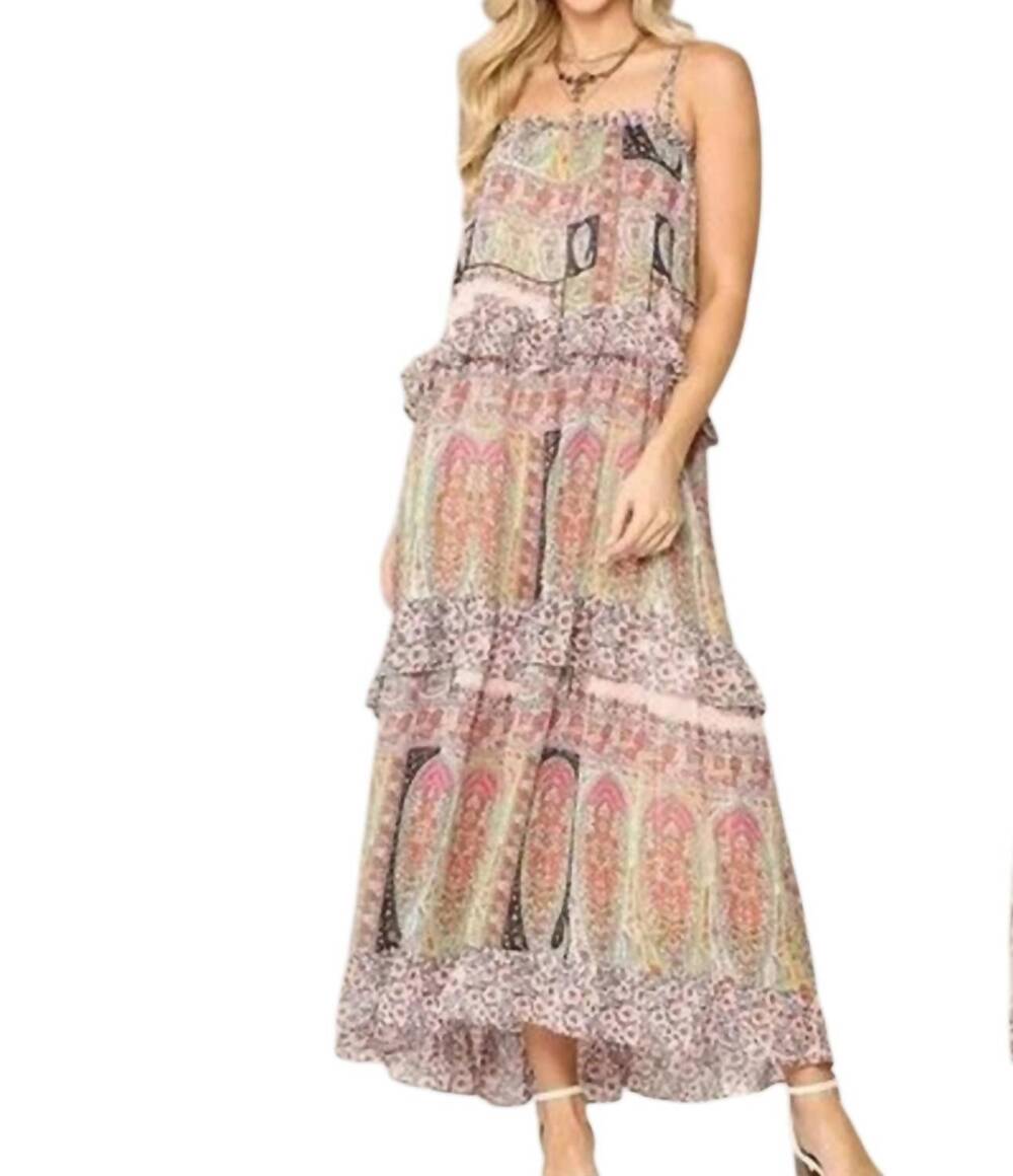NEW GIGIO floral maxi dress in kiwi